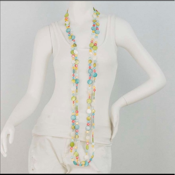 Necklace Mother of Pearl set/2 - Picture 2 of 3